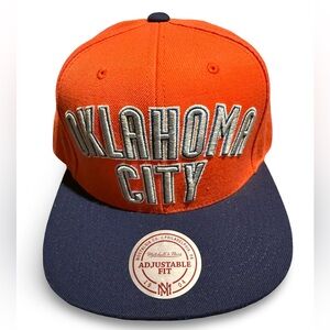 Mitchell & Ness Orange and Blue Oklahoma City Cap